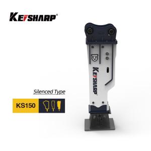 KS150 Silenced Type  100mm Chisel Hydraulic Breaker For 10 Ton Excavator