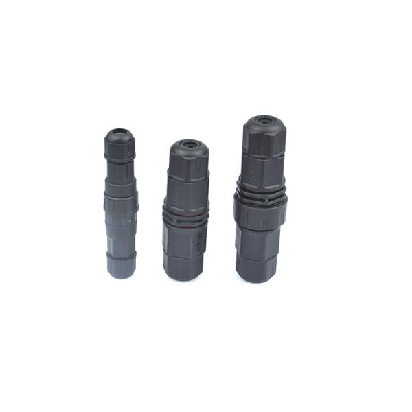 Small Size 10 Amp Circular Plastic Connectors For LED Lighting Wire Quick Lock Assembly