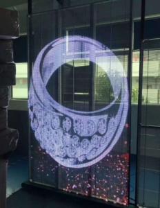 Buy cheap 63775 Dots/ M2 Led Window Display Screen Signs 1R1G1B ISO14001 See Through product