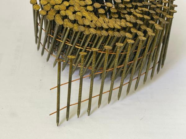 Quality 0.090" Galvanized Coil Nail Safety 15 Degree Wire Collated Coil Nails for sale