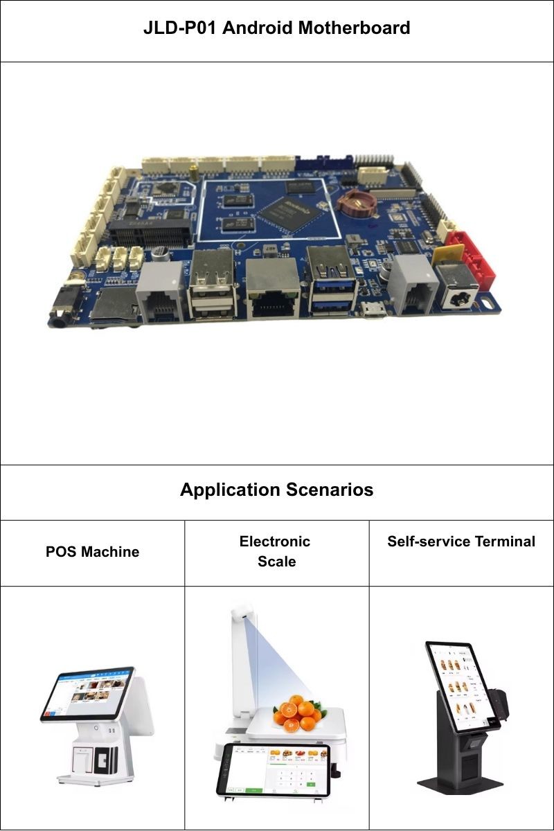 2.4G/5G WiFi BT Motherboard With Touch Panel I2C / USB Interface TP Embedded Motherboard