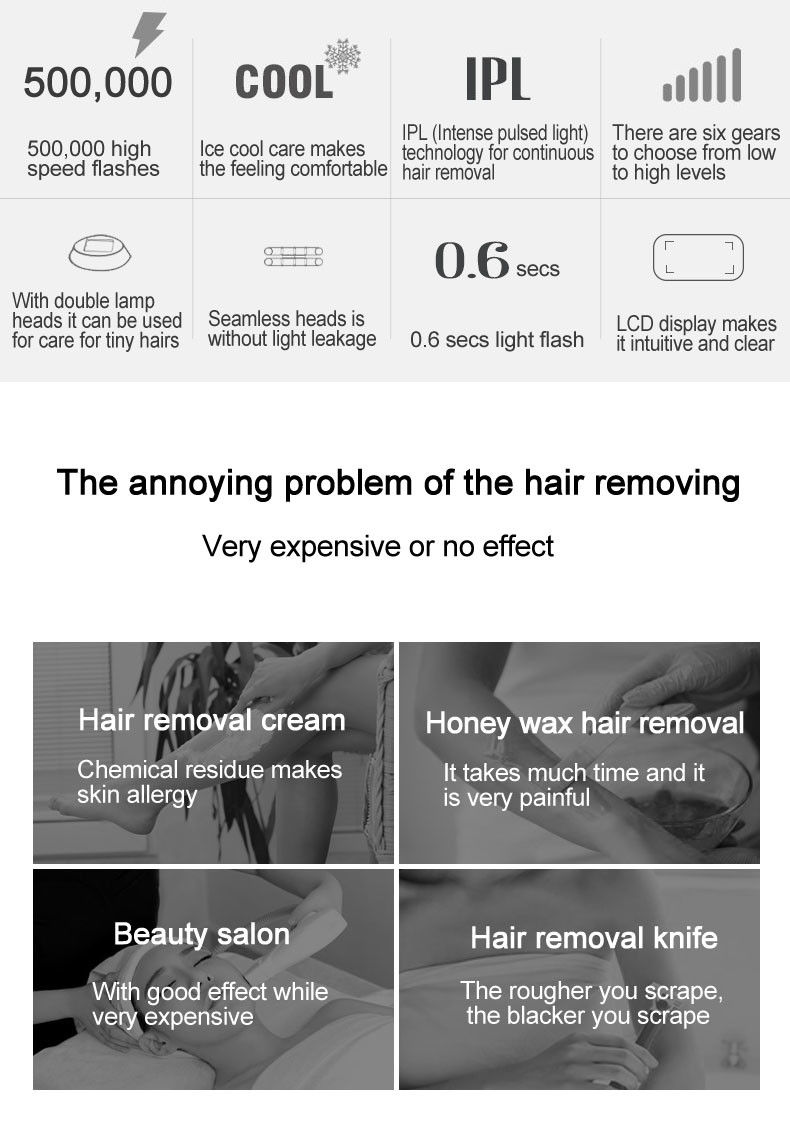 500000 Pulses 40W Laser Hair Removal Machine At Home