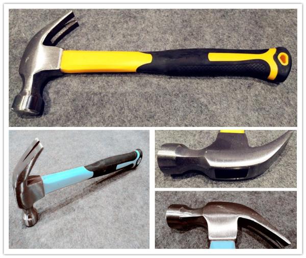 Quality Claw Hammer(XL0014-2), polishing surface, color rubber handle, durable quality and good price hand tools for sale