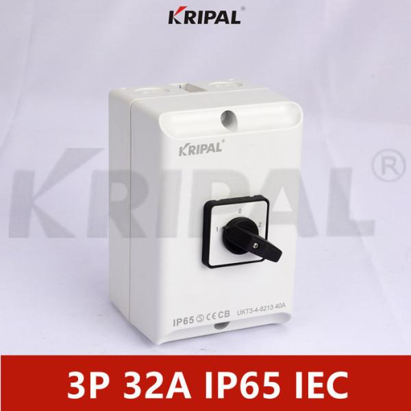 Quality IP65 32A 3 Pole 3 Position Rotary Switch Waterproof IEC Standard for sale