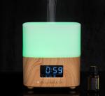 Wood Grain Ultrasonic LCD Essential Oil Diffuser Alarm Clock