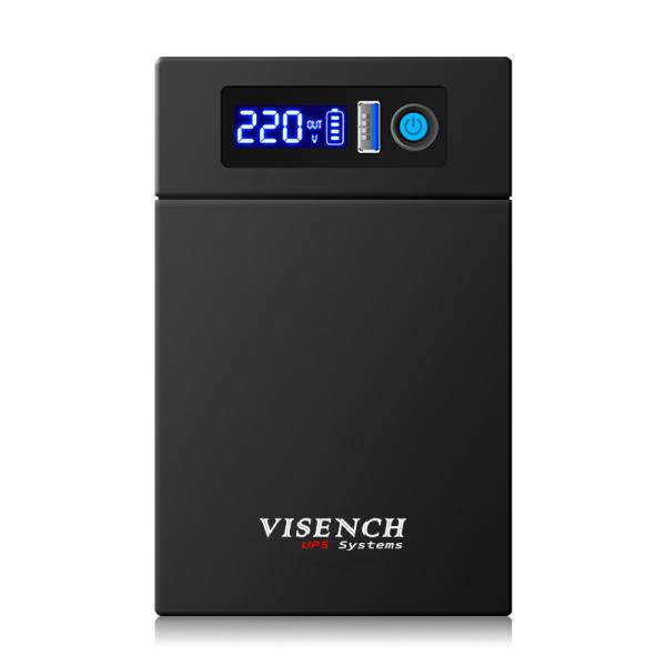 Quality 5kg Weight LiFePO4 Battery 1200VA Offline UPS System with LCD Display and Black Color for sale