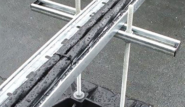 Front view of cable tray making machine