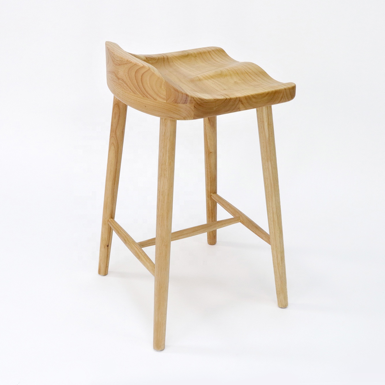 Solid Wood Bar Chair for Home Bar and Home Furniture in Nordic Style Mail Packing Y