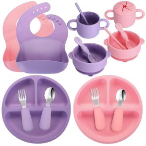 Buy cheap Reusable Thickened Silicone Baby Feeding Set , Nontoxic Suction Cup Plates And Bowls product