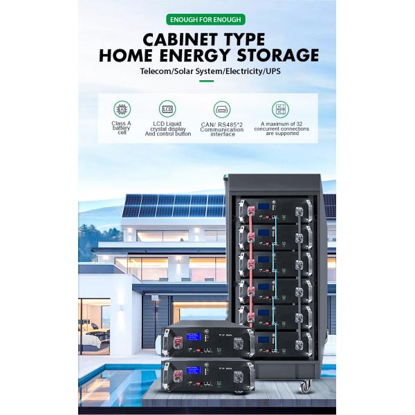 Customized Dimension 48v Rack Mount Lithium Battery For Home Rack Solar Energy Storage Solution