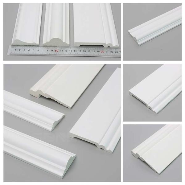 Laminated PS White Color Skirting Baseboard In Flooring Accessories Fireproof
