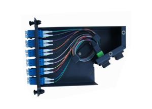 China 12pcs LC connectors SC Duplex 3U MPO Patch Panel for MPO Casstte on sale