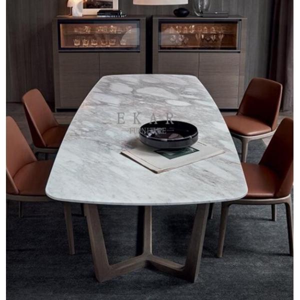 Solid Wood Leg With Centre Round Rotating Dining Table ZZ-ZC02A