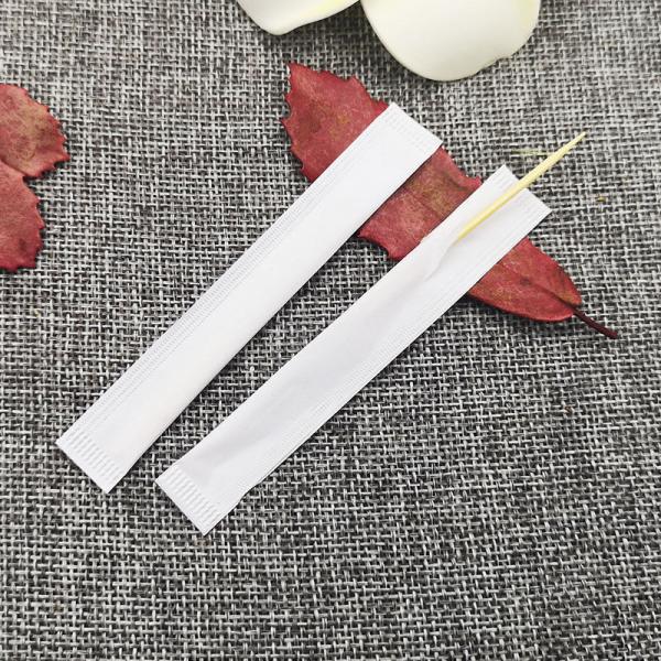 Quality Individually Paper Wrap Bamboo Bulk Toothpicks For Resturant Inflight for sale