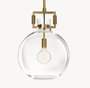China 110-240V Suspended Pendant Light Machinist Glass Globe Pendant on sale