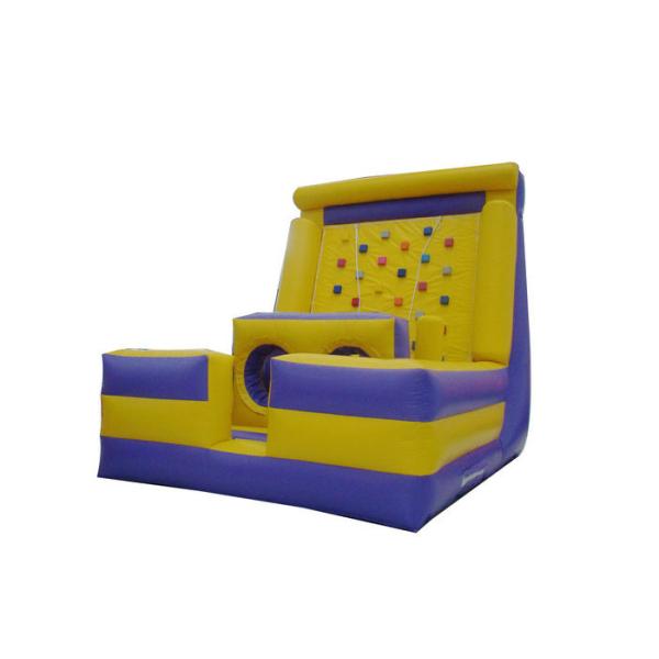 Indoor Playground Inflatable Rock Climbing Wall Digital Printing 0.55mm Plato PVC Tarpaulins