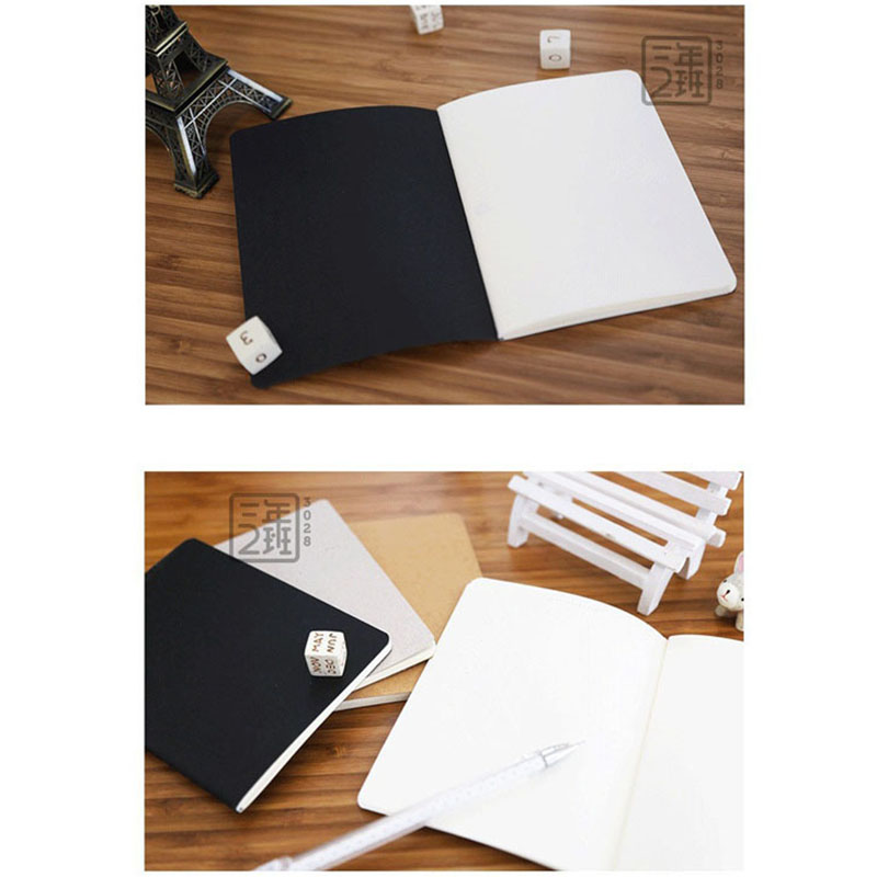 Retro Kraft Paper Blank Memo Pad Sketch Book Notepad for Office Creative Note-taking
