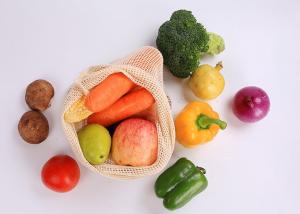 China Supermarkets Cotton Mesh Bag Load Bearing Over 5 Kg For Vegetable And Fruit on sale