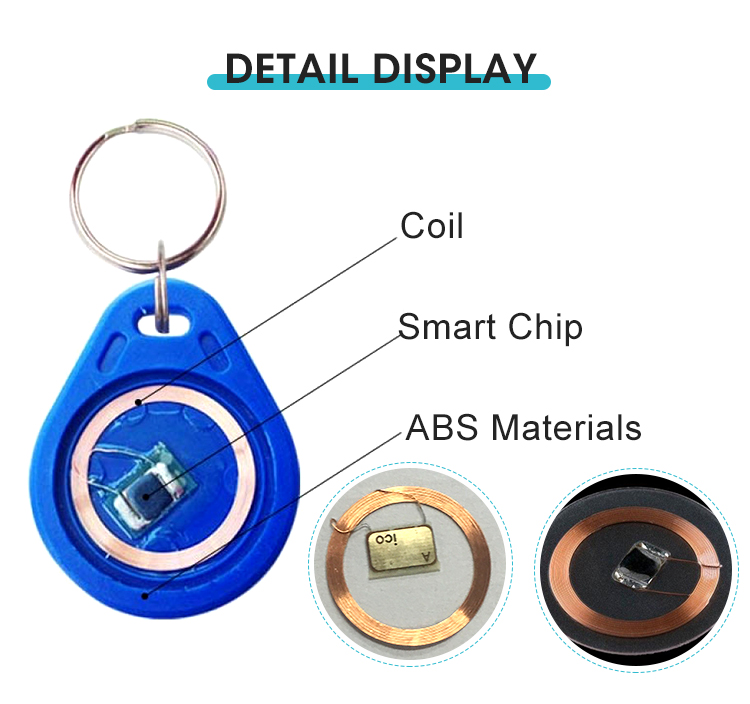 T5577 Rewritable RFID NFC Key fob 125khz For Door Access Control