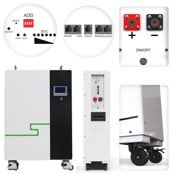 Wall Mounted Lithium Batteries LiFePO4 48V For Solar Energy Storage