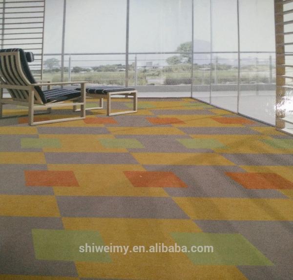Quality Plush pile tile Nylon carpet&shaggy solid color carpet for office,home,hotel for sale