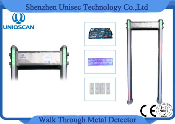 Quality 6 Digital Count Multi Zone Metal Detector Waterproof PVC Walk Through Gates for sale
