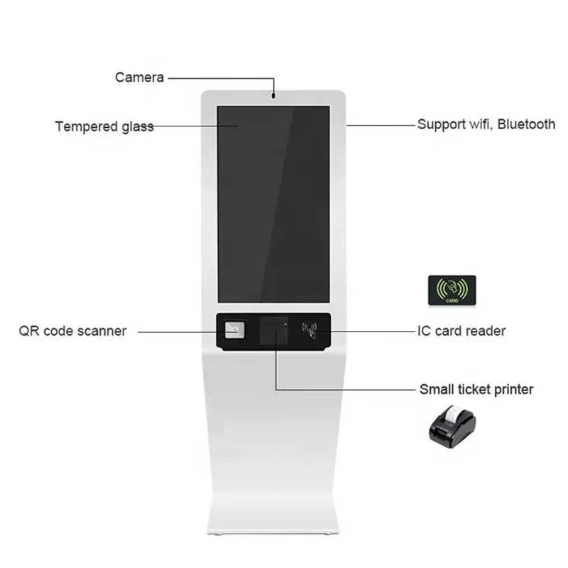 Card Issuing Note Recycler Receipt Printer Self Service Kiosk Machine