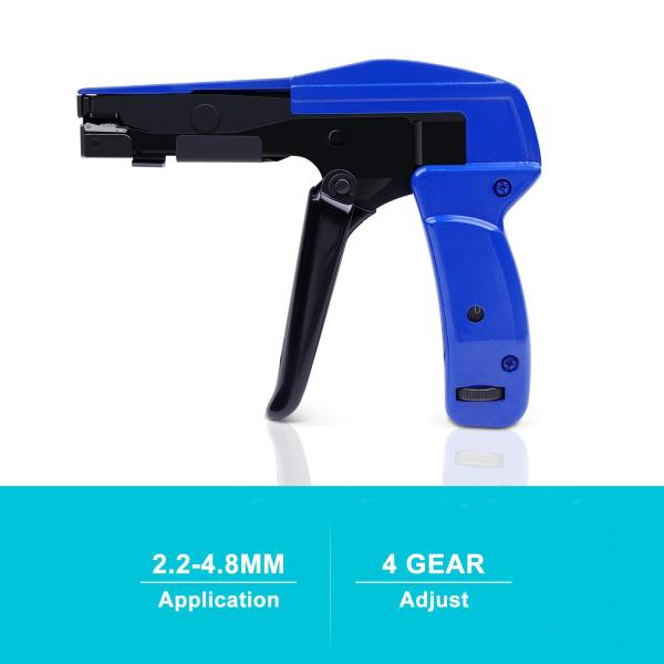 Plastic Fastening Cable Tie Gun Cutter Ergonomic Design Adjustable