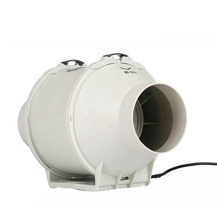 Customizable Speed Control 200mm Plastic Inline Fan for Humidity Control and Silence