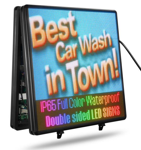 Quality Double Sides LED Window Display Signs P3 RGB High Resolution Video Wall for sale