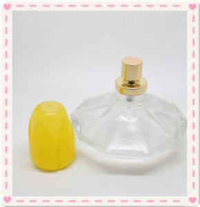 China hot sale cheap abnormal shape perfume glass bottle with plastic cap on sale