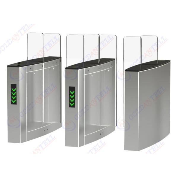 Double Lanes Full Height Pedestrian Turnstiles Biometric Access For Residential