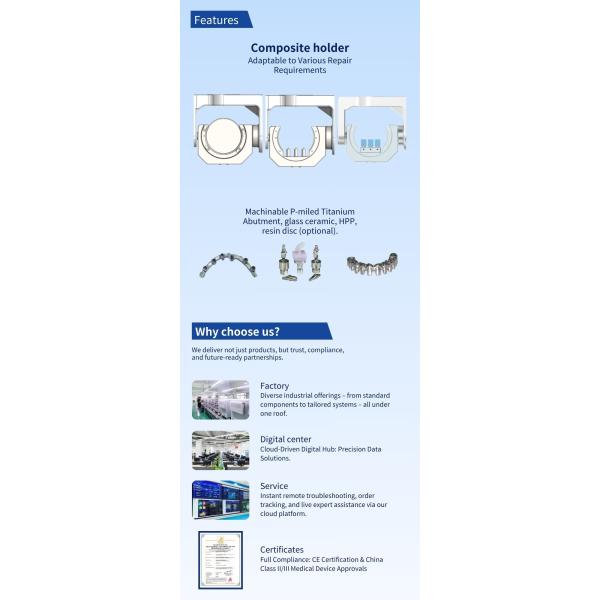 SK-5B Dental Mill 5 Axis 4500W 24 Burs 0.02mm Accuracy Abutment Ceramic Cooling Dental CNC Milling Machine