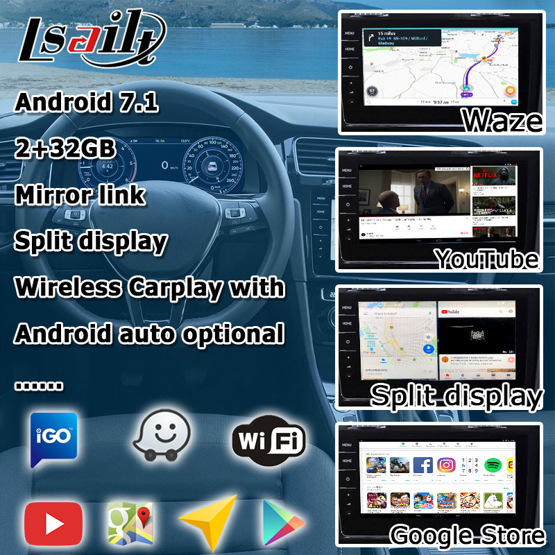 Multi Languages Android Car Navigation System MCU Upgrade For Volkswagen Golf Mark7