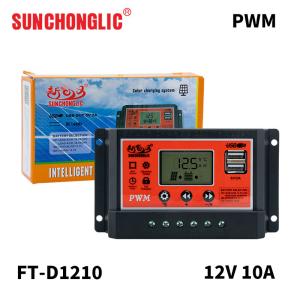 China LCD Display 10amp Manual PWM Solar Charge Controller 24 Volt Charge Controller Compact on sale