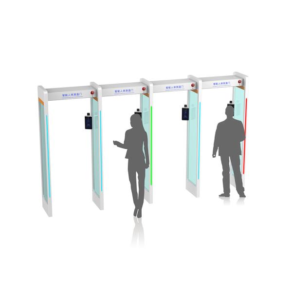 Quality Temperature Measuring and Face Recognition Security Check Gate for sale