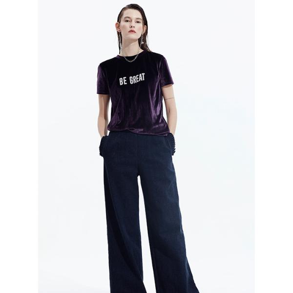 2019 New Arrival Summer Velvet Clothing T Shirt For Women