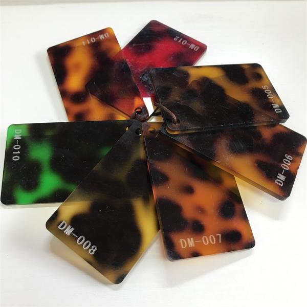 Clear Tortoise Shell Acrylic Sheet Leopard Pattern For Handbag Chain