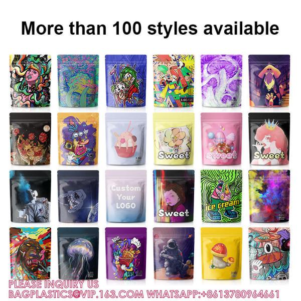 Customized Print Ice Cream 7.0g 14g Stand Up pouch bags 3.5g Snack Aluminum Foil Packaging Pouch Mylar Bag