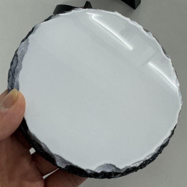 In Stock, Round 20cm Diameter Sublimation Rock Slate Custom Printing and Personalized Gifts, Glossy&Matte Finish Available
