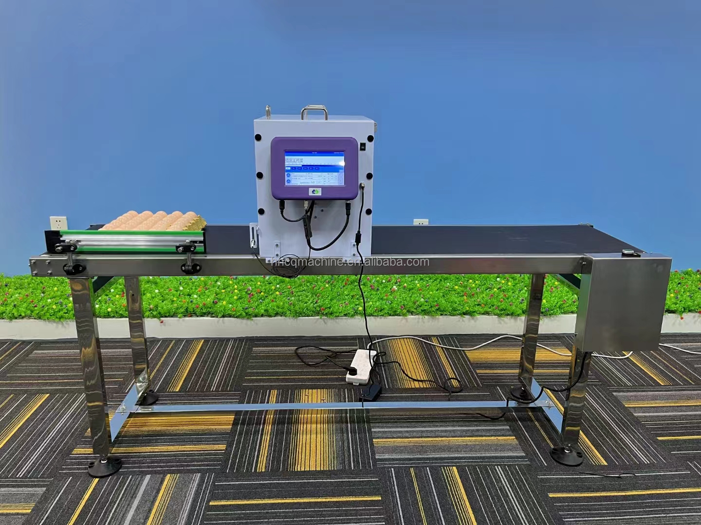 Automatic Egg Coding Machine Inject Printing Machine Small For Eggs Expiry Date Printing Machine
