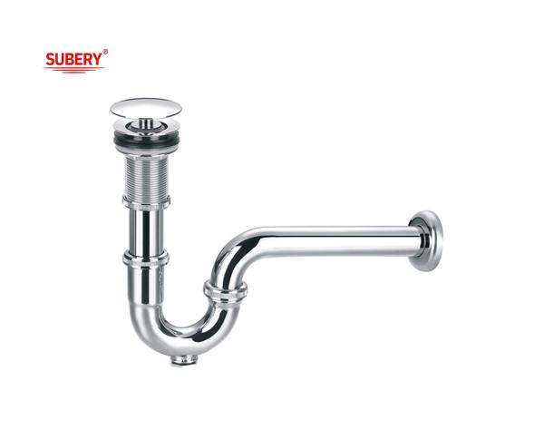 Quality Lavatory Basin Waste Siphon Bathroom Basin Drain For Wash Basin Chrome OEM for sale