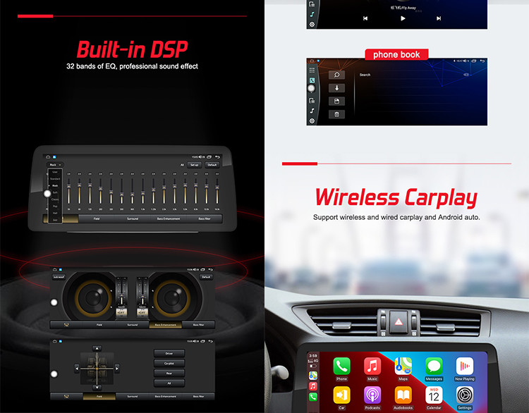 1920*720 IPS Universal Car DVD Player 8 Core 12.3 Inch OEM ODM