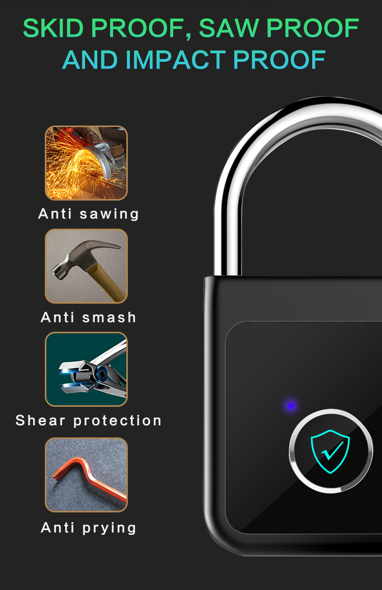 Tuya Smart Keyless Fingerprint Door Lock Phone Control Open Smart Mini