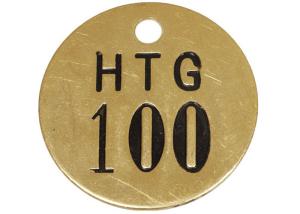 Valve Tags Brass Interlocking Stencils Numbered Tag 1/2 Black Filled