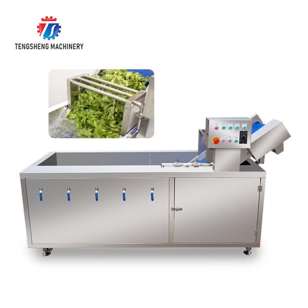 Quality 380V Integrating Spinach Washing Machine , Blasting Isolating Potato Cleaning Machine for sale