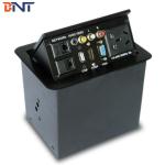 BNT table connection hub round corner spring pop up desk power data outlet