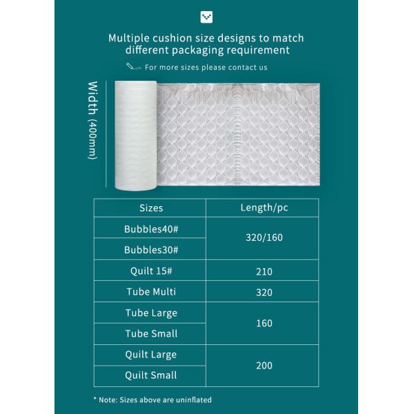 Compostable Packing Bubble Wrap Length 51m Poly Nylon Material