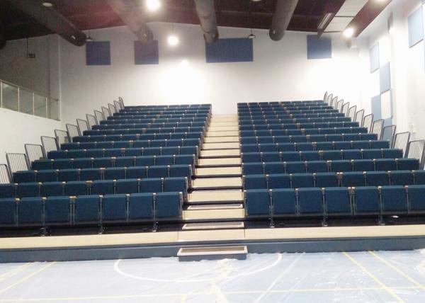 Quality Conference Center Tiered Seating Systems / Semi Automatic Foldable Bleacher Seats for sale