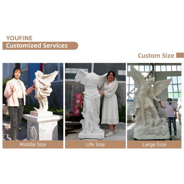 Outdoor Garden Lifesize Marble White Angel Statue